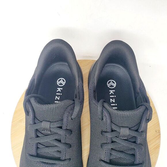 Kizik Shoes Womens 6.5‎ WIDE Madrid Eco Knit Black Sneakers Hands Free Slip On - Picture 5 of 13